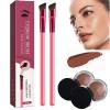 Eyebrow Pen 4d, Home Eyebrow Care Kit 4d Laminated, 4d Hair Stroke Brow Stamp Brush, 4d Ultra Thin Brow Groomer (Light Brown-2Pcs) view 1