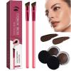 Eyebrow Pen 4d, Home Eyebrow Care Kit 4d Laminated, 4d Hair Stroke Brow Stamp Brush, 4d Ultra Thin Brow Groomer (Dark Brown+Taupe) view 1