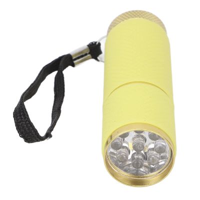 LED Nail Dryer, Fashionable Ergonomic Handle Flashlight Nail Lamp for Rhinestones Fixation (Yellow)