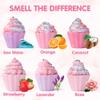 BeYumi Cupcake Bath Bombs Gift Set with Unicorn Squishy Stress Ball Toys Inside Handmade Bath Bombs for Girls Women with Surprise Inside Ideal Valentine Birthday Christmas Gift view 2