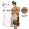 KEEPREAL Women's Spa Towel Wrap Set of 3, Horses Bathrobe Shower Bath Body Wrap with Adjustable Closure view 4