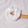 12 Pcs Shiny Mermaid Dance Cheer Organza Hair Scrunchies For Thick Hair School Performance/Sports/Party/Gymnastics Silky Scrunchie Ponytail Holder Wrist for Girls Cosplay Show (White) view 3