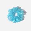 12 Pcs Shiny Mermaid Dance Cheer Organza Hair Scrunchies For Thick Hair School Performance/Sports/Party/Gymnastics Silky Scrunchie Ponytail Holder Wrist for Girls Cosplay Show (Blue) view 3