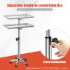 ChoJiah Extra Large Mayo Stand Rolling Salon Tray Hairstylist Tray Heavy Duty Tattoo Tray, Ideal Use for for Hair Salon Dental Hairstylist Cart view 4