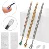 Cuticle Pusher Double Ended Ingrown Toenail Lifter Remover Trimmer Stainless Steel Manicure Pedicure Nail Art Care Tools Stainless Steel Pusher view 3
