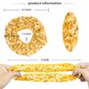 12 Pcs Sparkle Sequins Scrunchies Cheer Hair Scrunchies For Thick Hair School Performance Scrunchy Sports Ponytail Holder Wrist for Girls Cosplay Show (Gold) view 2