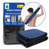 Japanese-style exfoliating bath towel and towel set (2 pieces) - loofah, durable and quick-drying, extra-long design, skin-friendly material, mesh design, suitable for all skin types - 1 blue, 1 black view 2