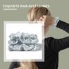 12 Pcs Sparkle Sequins Scrunchies Cheer Hair Scrunchies For Thick Hair School Performance Scrunchy Sports Ponytail Holder Wrist for Girls Cosplay Show (Silver) view 3