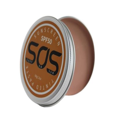 Surf On Sun, Tinted Sunscreen Paste, 60g/2oz, SPF50 (Chocolate tint)