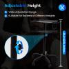 CHALIGHT Mobile Rolling Tray Height Adjustable Salon Tray Hairdressing Metal Cart SPA Esthetician Cart Medical Instrument Storage Rolling Tray Tattoo Equipment Tattoo Station for (Black with Shelf) view 4