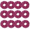 12 Pcs Bling Mermaid Sequins Dance Scrunchies Cheer Scales Hair Scrunchies For Thick Hair School Performance Scrunchy Sports Ponytail Holder Wrist for Girls Cosplay Show (Pink) view 1
