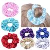 12 Pcs Bling Mermaid Sequins Dance Scrunchies Cheer Scales Hair Scrunchies For Thick Hair School Performance Scrunchy Sports Ponytail Holder Wrist for Girls Cosplay Show (Pink) view 4
