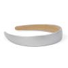 Silver Headbands for Women 1 Inch Wide Thick Silver Hairband Faux Leather Headband for Women and Girls Fashion Plastic Hard Head Band Solid Colors view 2