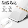 Bikini Trimmer for Women Painless Electric Razor for Women,3 in 1 Pubic Hair Trimmer,USB Recharge Dock,Replaceable Ceramic Blade Heads,IPX7,White view 3