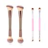 4Pcs Dual-ended Makeup Brushes for Contouring Eyeshadow Blending and Bronzing Angled Foundation Brush and Concealer Brush Premium Luxe Hair for Flawless Application of Liquid Cream and Powder Makeu view 1