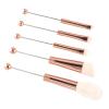 shamjina 5 Pieces Beaded Eyeshadow Brush Cosmetic Brushes DIY Synthetic Foundation Foundation Comfortable Premium Makeup Brush Kit for Adults Sister - Pink White view 1