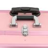 LEYSRIS Rolling Makeup Case Cosmetic Case with 8 LED Light, 3-Tier 110.23 lbs Adjustable Height Pink Trolley Makeup Train Case 12v Professional Makeup Case for Nail Tech Hairstylist Barber view 4