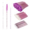 300 Pcs Spoolies Mascara Wands Lip Brushes Micro Swabs Applicator, Disposable Eyelash Brushes Lipstick Tester Makeup Applicator Tool Purple view 1