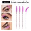 300 Pcs Spoolies Mascara Wands Lip Brushes Micro Swabs Applicator, Disposable Eyelash Brushes Lipstick Tester Makeup Applicator Tool Purple view 2