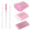 300 Pcs Spoolies Mascara Wands and Lip Brushes and Micro Swabs Applicator Disposable Eyelash Brushes Lipstick Tester Makeup Applicator Tool Pink with 1 Reusable Container view 1