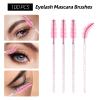 300 Pcs Spoolies Mascara Wands and Lip Brushes and Micro Swabs Applicator Disposable Eyelash Brushes Lipstick Tester Makeup Applicator Tool Pink with 1 Reusable Container view 2
