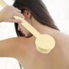 VOCOSTE Back Scrubber, Bath Brush, Shower Brush, Long Handle Bath Brush for Bath Shower, 14.57"x2.95"x1.26", Beige view 2