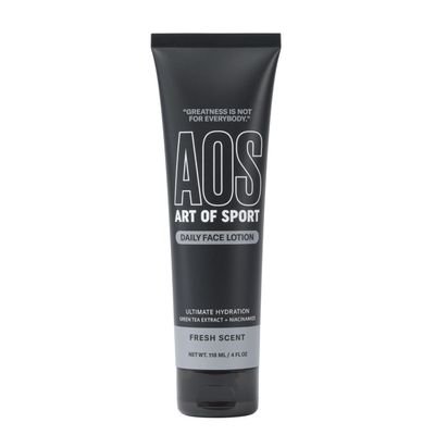 Art of Sport Daily Face Lotion for Men Hydrating Facial Moisturizer with Green Tea & Niacinamide Lightweight, Non-Greasy, Paraben-Free For Dry Skin 4 fl oz