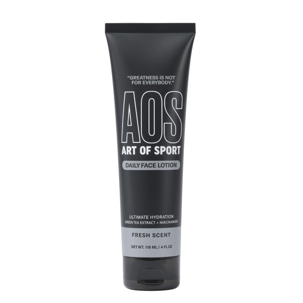 Art of Sport Daily Face Lotion for Men Hydrating Facial Moisturizer with Green Tea & Niacinamide Lightweight, Non-Greasy, Paraben-Free For Dry Skin 4 fl oz