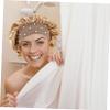 FOYTOKI 2pcs Elastic Bath Caps Shower Hair Covers for Women Stylish Gold Soft and Lightweight for Spa Home Use Travel and Beauty Treatments view 2