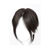 10X5CM/4X2inch Swiss Lace Base Head Tied Real Human Hair Toppers for Women with Thinning Hair, 25cm/10inch Straight Topper Hairpiece with Natural Parting, Hair Topper (Whiskers dark brown) view 1