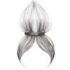 10X5CM/4X2inch Swiss Lace Base Head Tied Real Human Hair Toppers for Women with Thinning Hair, 25cm/10inch Straight Topper Hairpiece with Natural Parting, Hair Topper (Whiskers dark brown) view 2