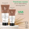 Tanning Lotion Self Tanner - USA Made with Natural & Organic Ingredients, Travel Size Self Tan Lotion, Non Toxic Gradual Tanning Moisturizer, Sunless Tanner for Fake Tan for Women & Men view 3