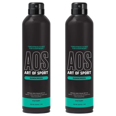 Art of Sport Sunscreen Spray, SPF 50 UVA/UVB Protection, Water Resistant, Victory Eucalyptus Scent, 7 oz, 2 pack
