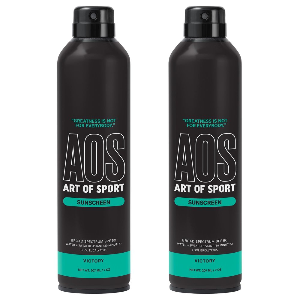 Art of Sport Sunscreen Spray, SPF 50 UVA/UVB Protection, Water Resistant, Victory Eucalyptus Scent, 7 oz, 2 pack