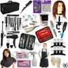 Professional 24 PCS Cosmetology Kit Hair School, Barbershop Beauty Salon Approved Use! 10 Piece Comb Set, Butterfly Clips, Flex Rods, Mannequin Head w/Stand! Hair Brushes! Neck Wraps! view 1