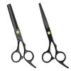 10 pcs Professional black Hairdressing scissors for black hair, flat tooth scissors, bangs scissors, thinning hair cutting tool set for Home Salon view 3