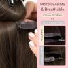 HOTBANANA Seamless Clip in Hair Extensions Light Blonde Highlighted Golden Blonde(Grey Tone) 22in 150g 7pcs Clip in Remy Human Hair Extensions Straight Hair Invisible PU Skin Weft view 4