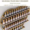 3 PCS Wall Mounted Nail Polish Storage Rack, 5 Tier Shelves Essential Oils Organizers Cosmetic Display Cases, Makeup Bottles Holder Lipstick Perfume Wall Shelf, for Nail Salon Bedroom Dress Room view 3