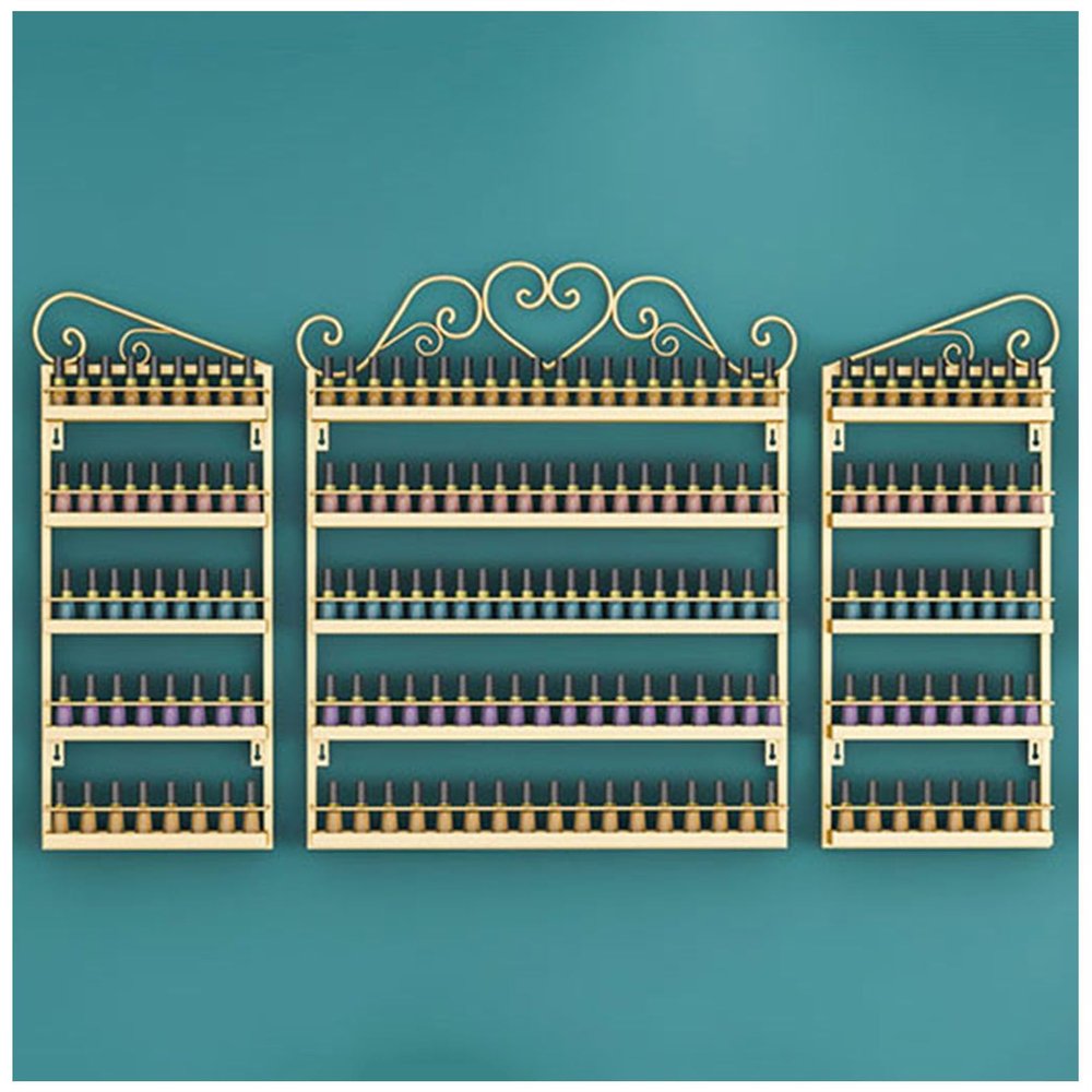 3 PCS Nail Polish Holder Paint Organizer, Wall Mounted Essential Oil Bottle Collection Display Rack Organizer, Essential Oil Perfume Storage Rack 5 Tier Shelf, Makeup Bottles Holder Cosmetic Cases