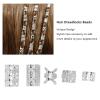120 Pcs Aluminum Dreadlocks Beads Hair Jewelry for Stylish Hair Decorations (Gold) - Fashionable, Unique Design - Adjustable Hair Cuffs (Silver) view 2