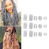 120 Pcs Aluminum Dreadlocks Beads Hair Jewelry for Stylish Hair Decorations (Gold) - Fashionable, Unique Design - Adjustable Hair Cuffs (Silver) view 4