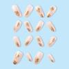CEWEWP 24Pcs Christmas Press on Nails - Medium Almond Fake Nails with Golden Snowflakes Design, Glossy Glue on Nails, Full Cover False Nails for Women and Girls view 2