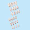 CEWEWP 24Pcs Christmas Press on Nails - Medium Almond Fake Nails with Golden Snowflakes Design, Glossy Glue on Nails, Full Cover False Nails for Women and Girls view 3