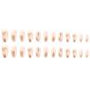 CEWEWP 24Pcs Christmas Press on Nails - Medium Almond Fake Nails with Golden Snowflakes Design, Glossy Glue on Nails, Full Cover False Nails for Women and Girls view 4