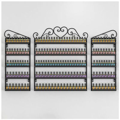 3 PCS Nail Polish Holder Paint Organizer, Wall Mounted Essential Oil Bottle Collection Display Rack Organizer, Essential Oil Perfume Storage Rack 5 Tier Shelf, Makeup Bottles Holder Cosmetic Cases