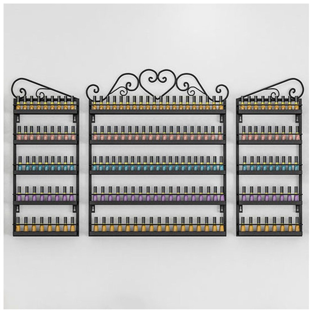 3 PCS Nail Polish Holder Paint Organizer, Wall Mounted Essential Oil Bottle Collection Display Rack Organizer, Essential Oil Perfume Storage Rack 5 Tier Shelf, Makeup Bottles Holder Cosmetic Cases