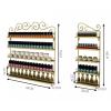 3 PCS Nail Polish Holder Paint Organizer, Wall Mounted Essential Oil Bottle Collection Display Rack Organizer, Essential Oil Perfume Storage Rack 5 Tier Shelf, Makeup Bottles Holder Cosmetic Cases view 2