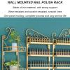 3 PCS Nail Polish Holder Paint Organizer, Wall Mounted Essential Oil Bottle Collection Display Rack Organizer, Essential Oil Perfume Storage Rack 5 Tier Shelf, Makeup Bottles Holder Cosmetic Cases view 4
