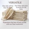 100% Natural Sisal Washcloth. Gentle Exfoliation for Smoother Skin. Durable & Reusable for Face & Body. 100% Biodegradable. Removes Dead Skin Cells + Stimulates Circulation & Energy. (3 Pcs) view 2