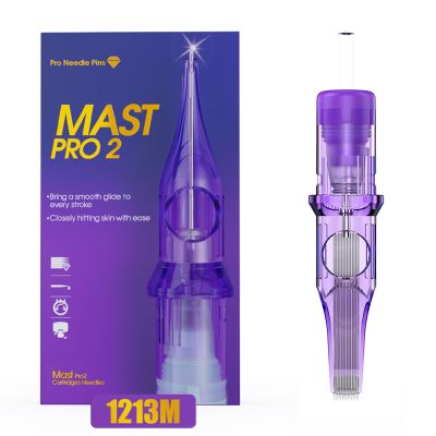 Mast Pro2 Tattoo Needles Cartridges, Pro Needles Pins for Super Aritsts, 20 Count, Disposable Magnum 1213M